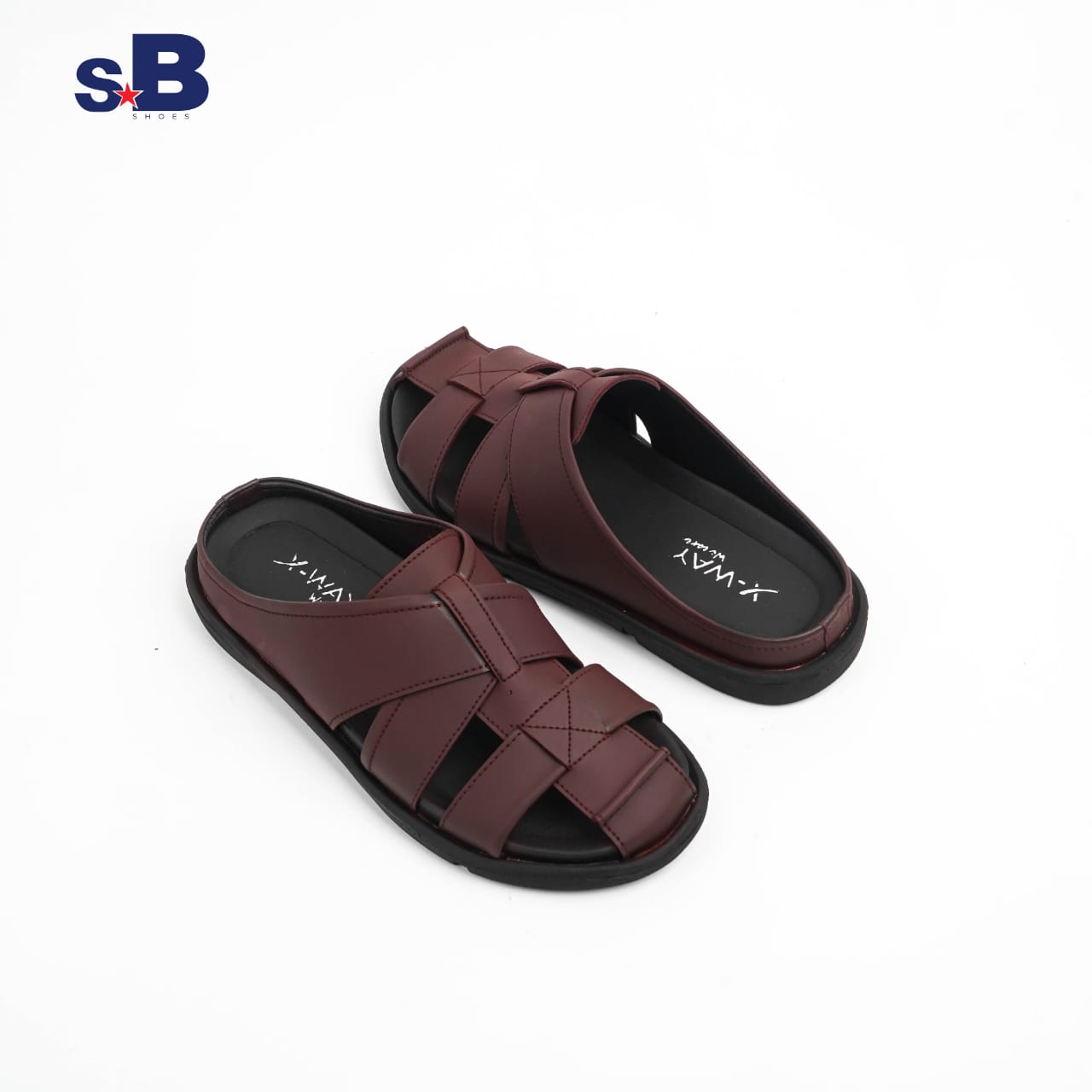 Weave Slide Maroon
