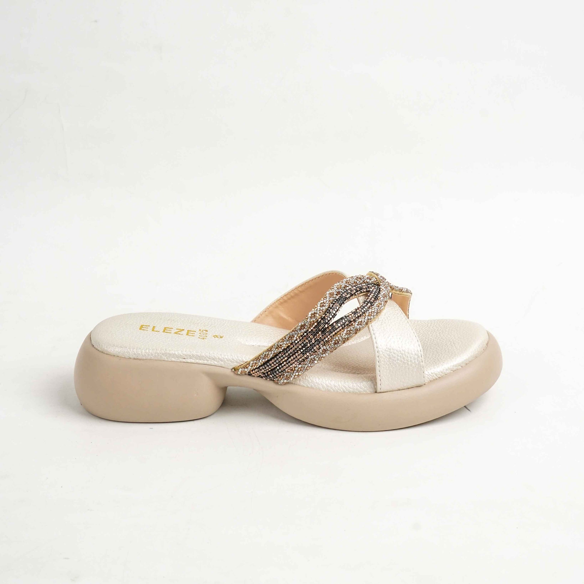 Beige Knot Embellished
