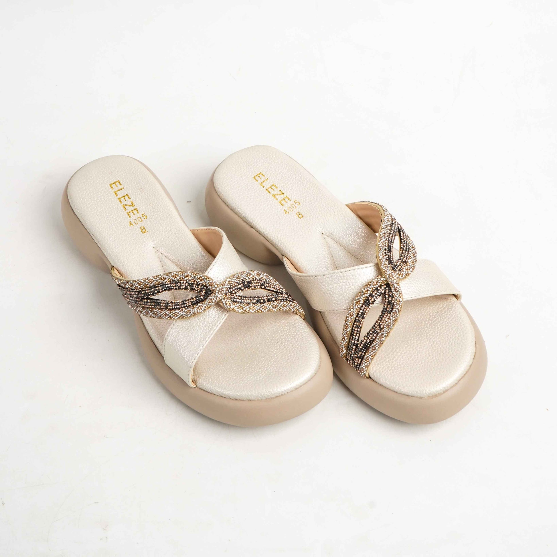 Beige Knot Embellished