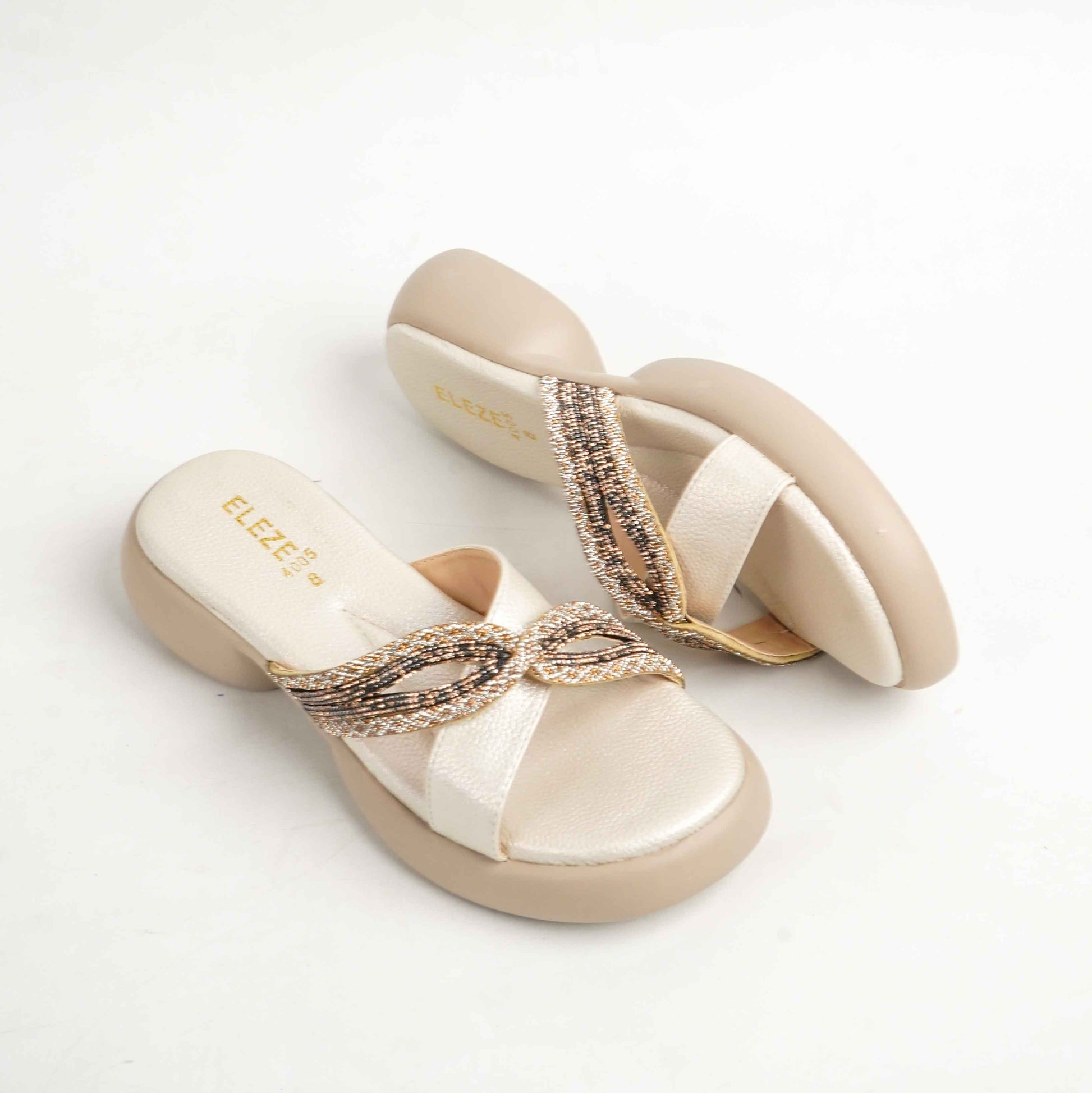 Beige Knot Embellished
