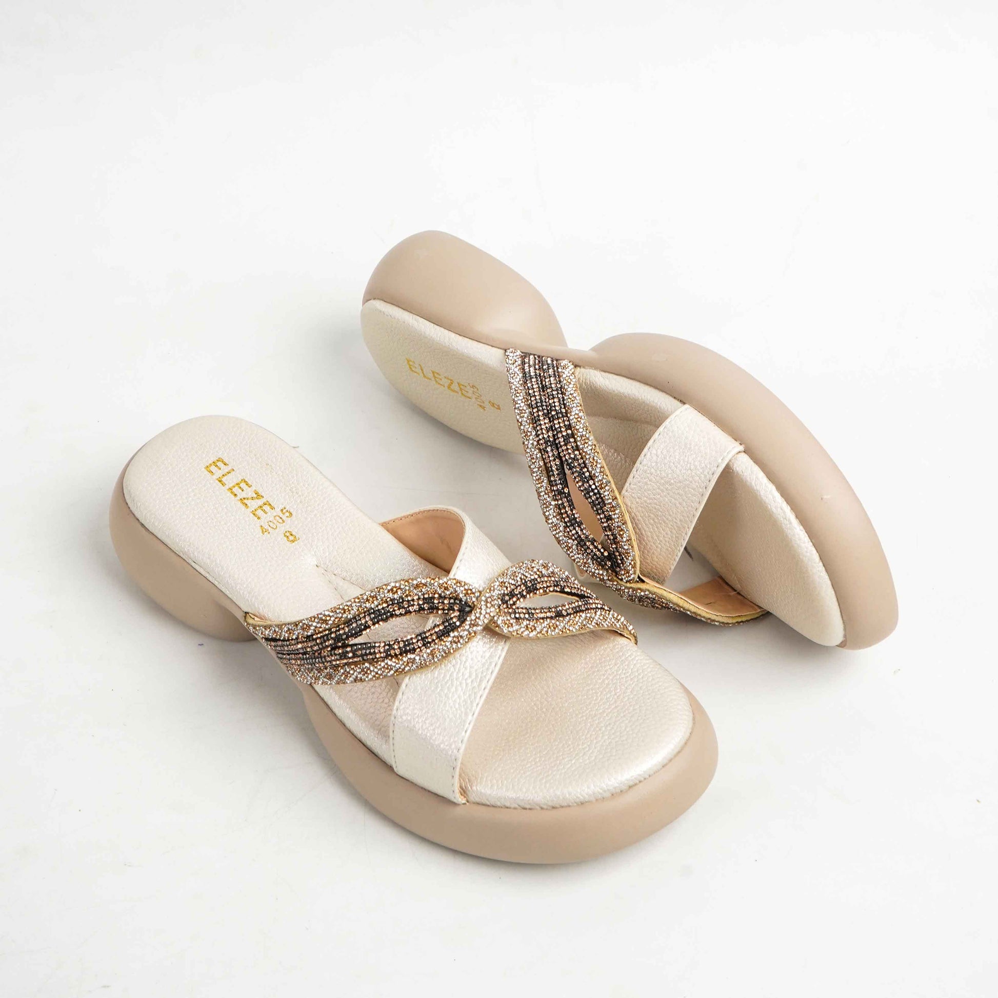 Beige Knot Embellished