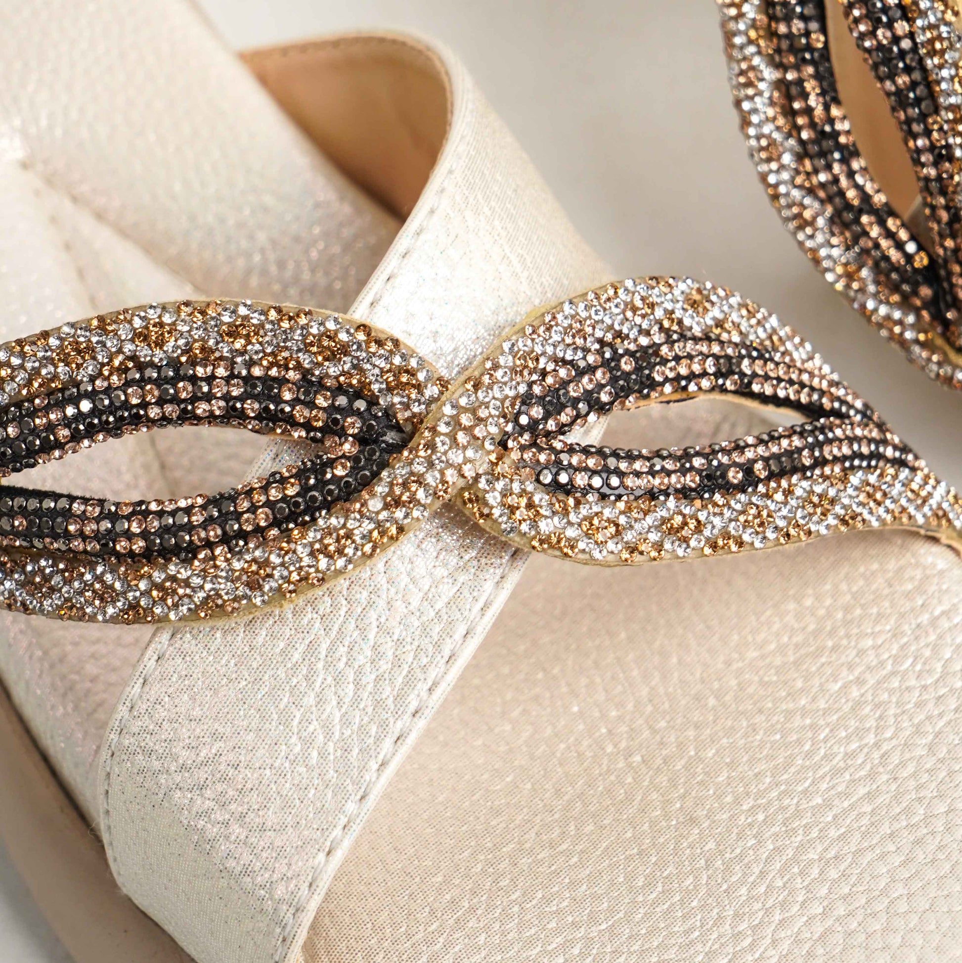 Beige Knot Embellished
