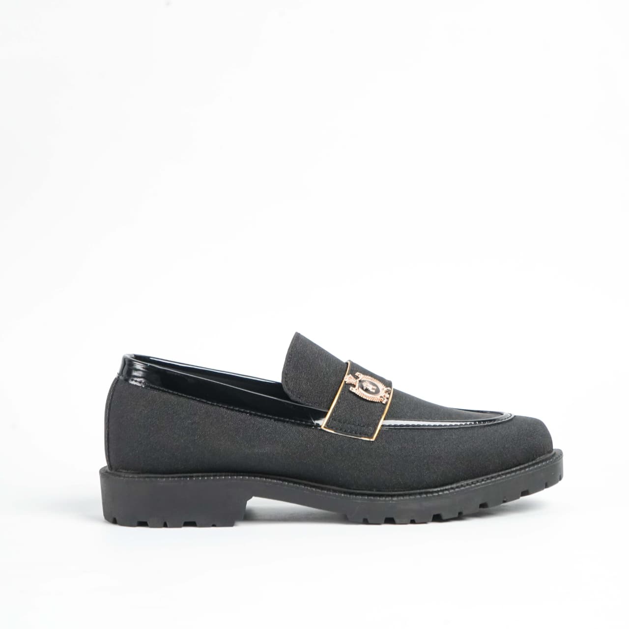 Crown Crest Loafers – Black