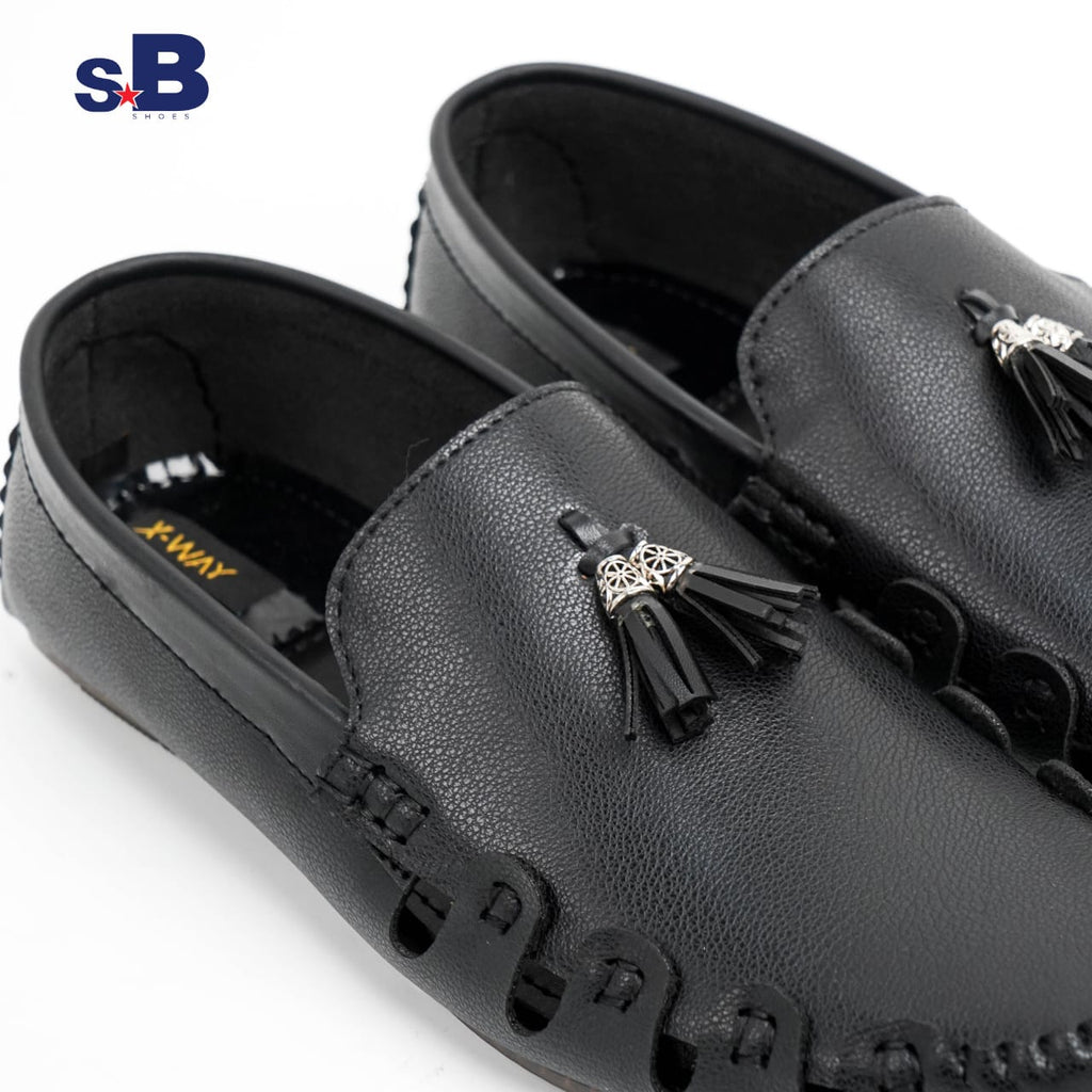 Tassel Accent Loafer Black