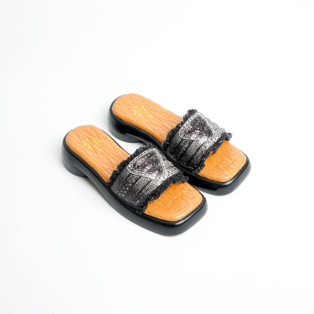 Embellished Fringe Black