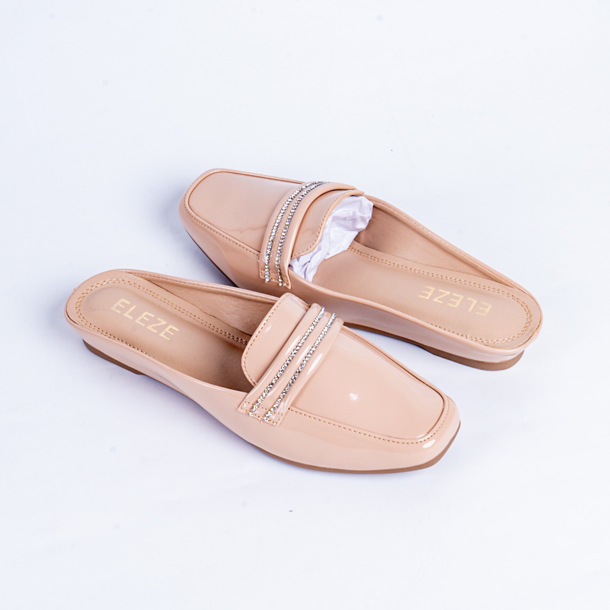 Diamond Dust Mules - Beige