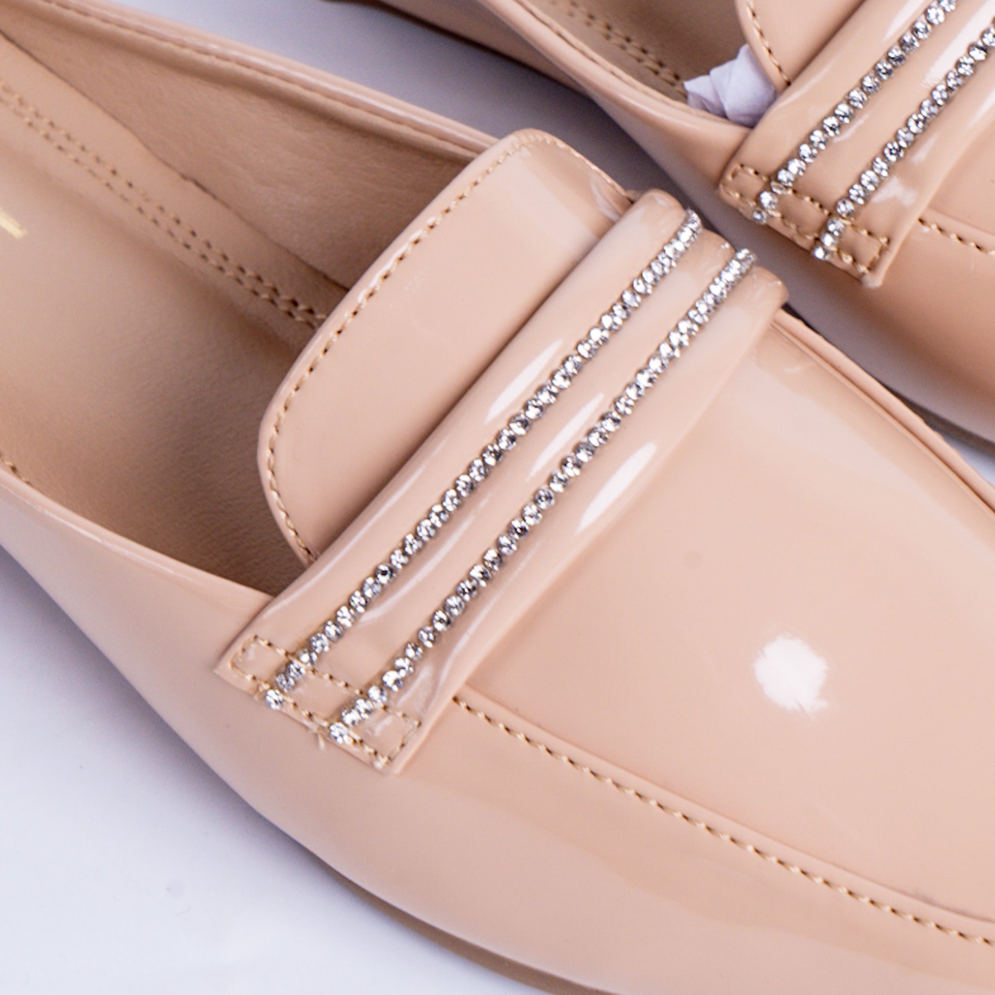 Diamond Dust Mules - Beige