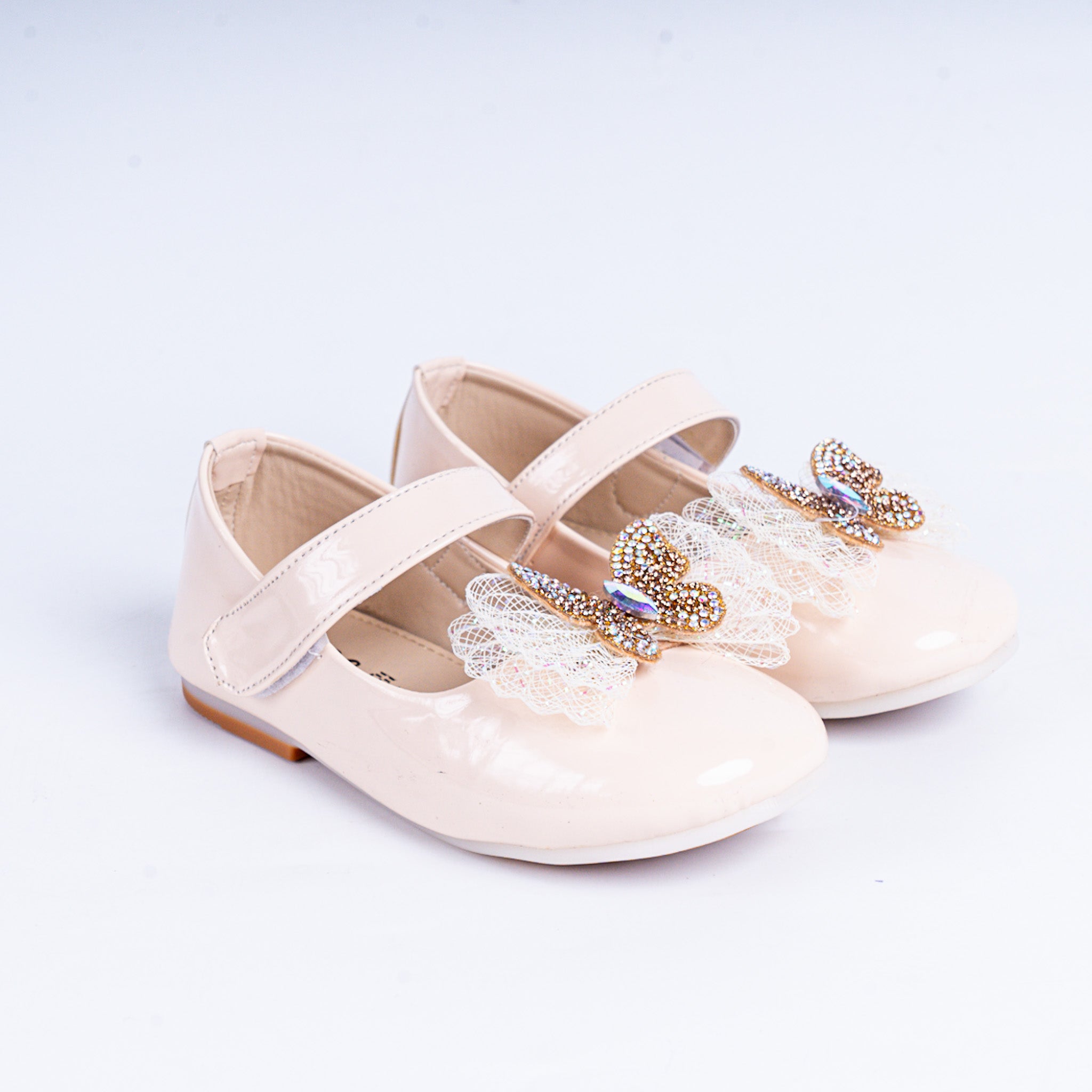 Sparkling Butterfly Shoes - Cream