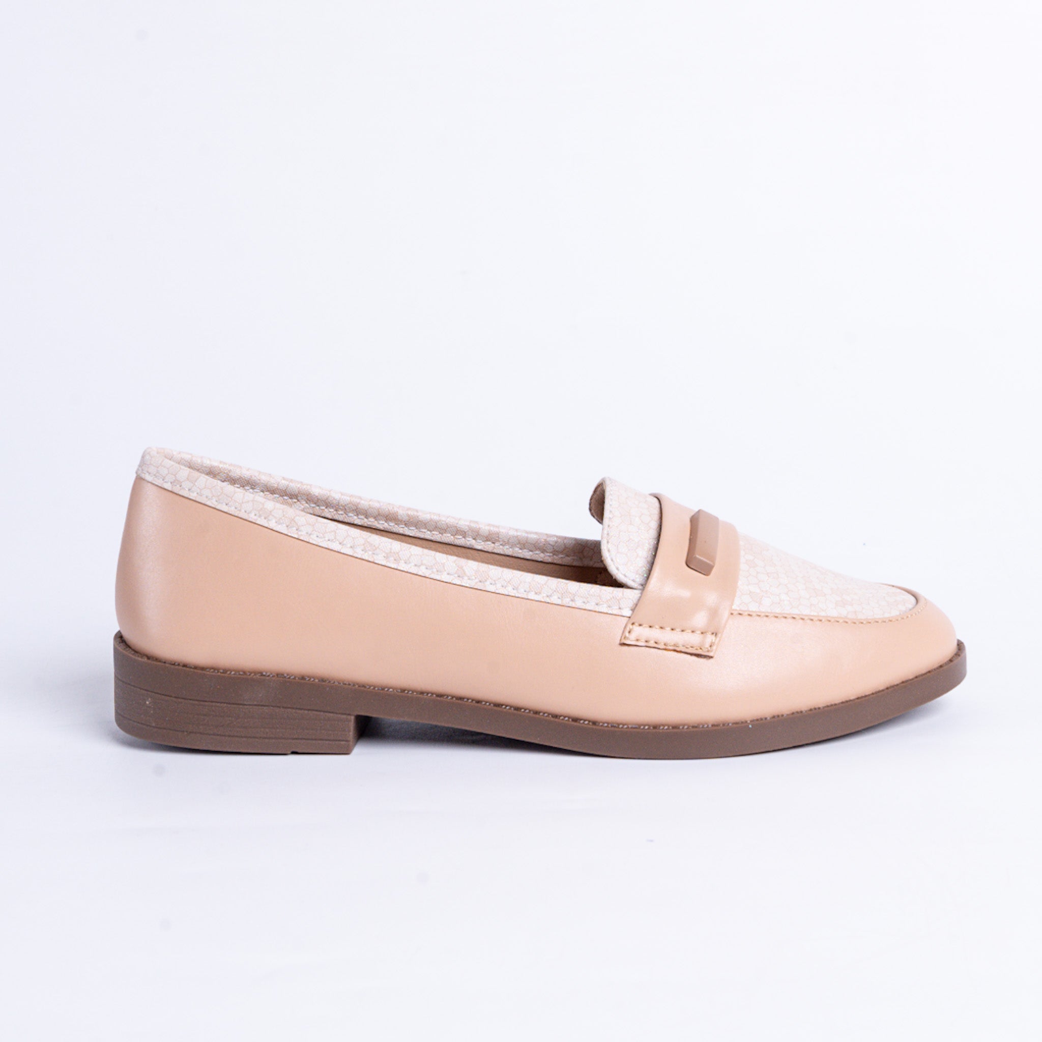 Two-Tone Peach Loafers