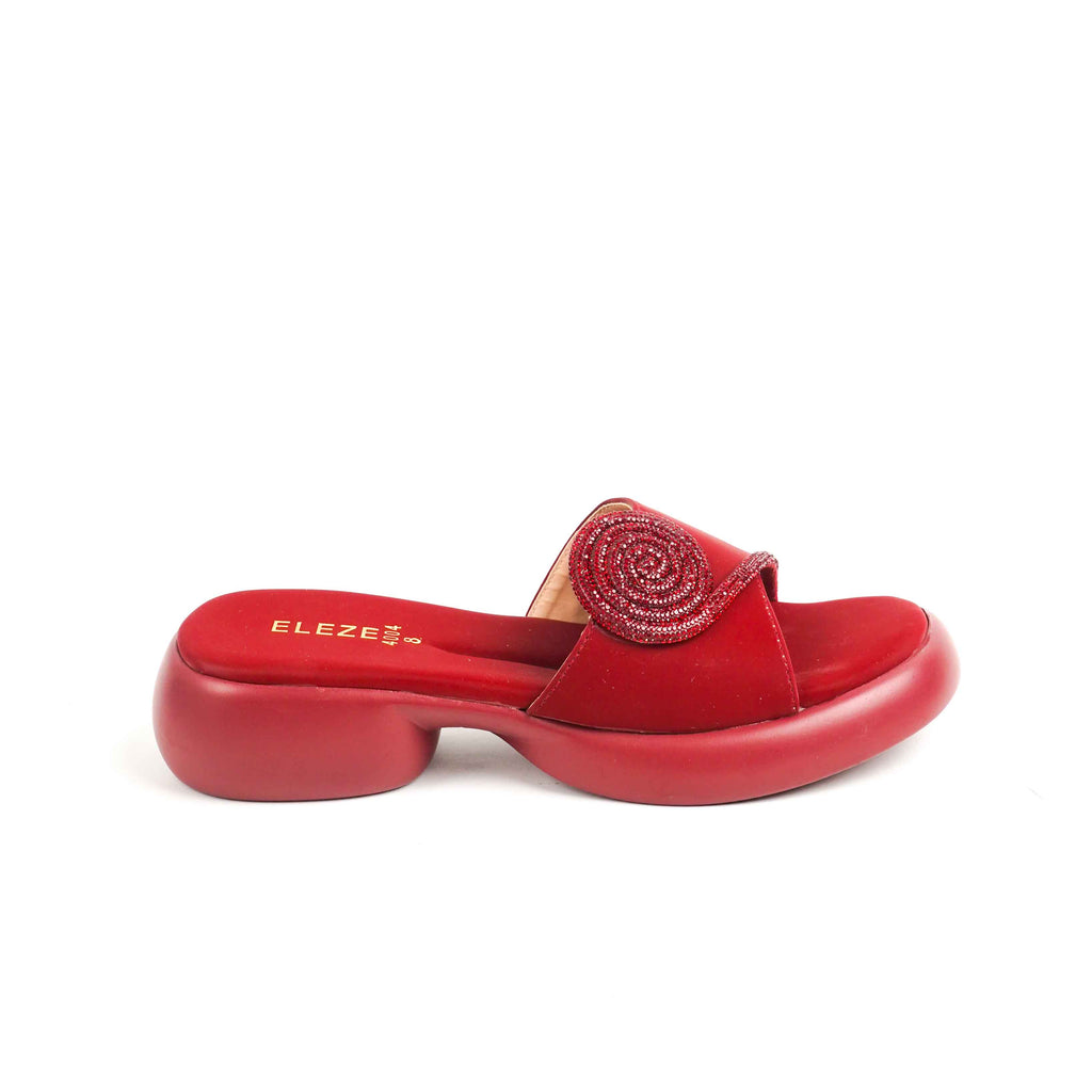 Embellished Slide Red