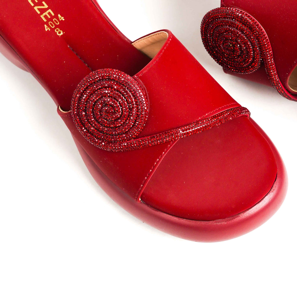 Embellished Slide Red