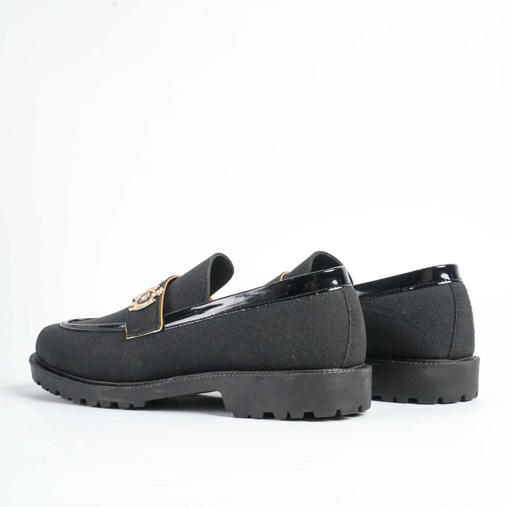 Crown Crest Loafers – Black
