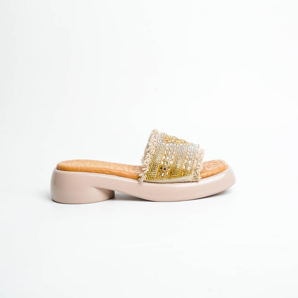 Embellished Fringe Gold