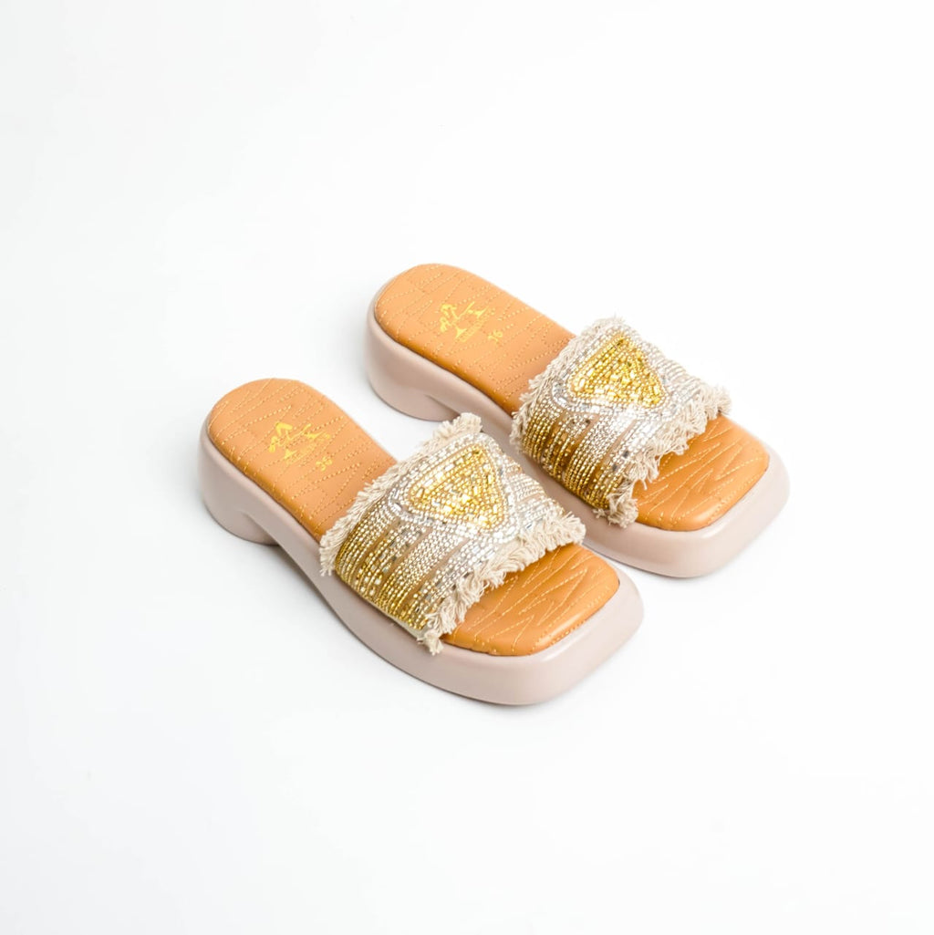 Embellished Fringe Gold